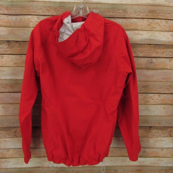 AnSAI Red Zipper Front Hooded Rain Jacket Kid's 12-14 - Picture 7 of 15